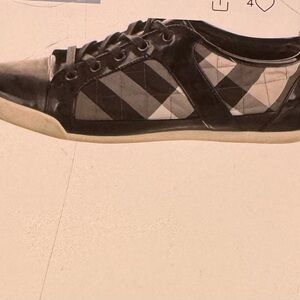 Burberry Black and White Checkered Sneakers